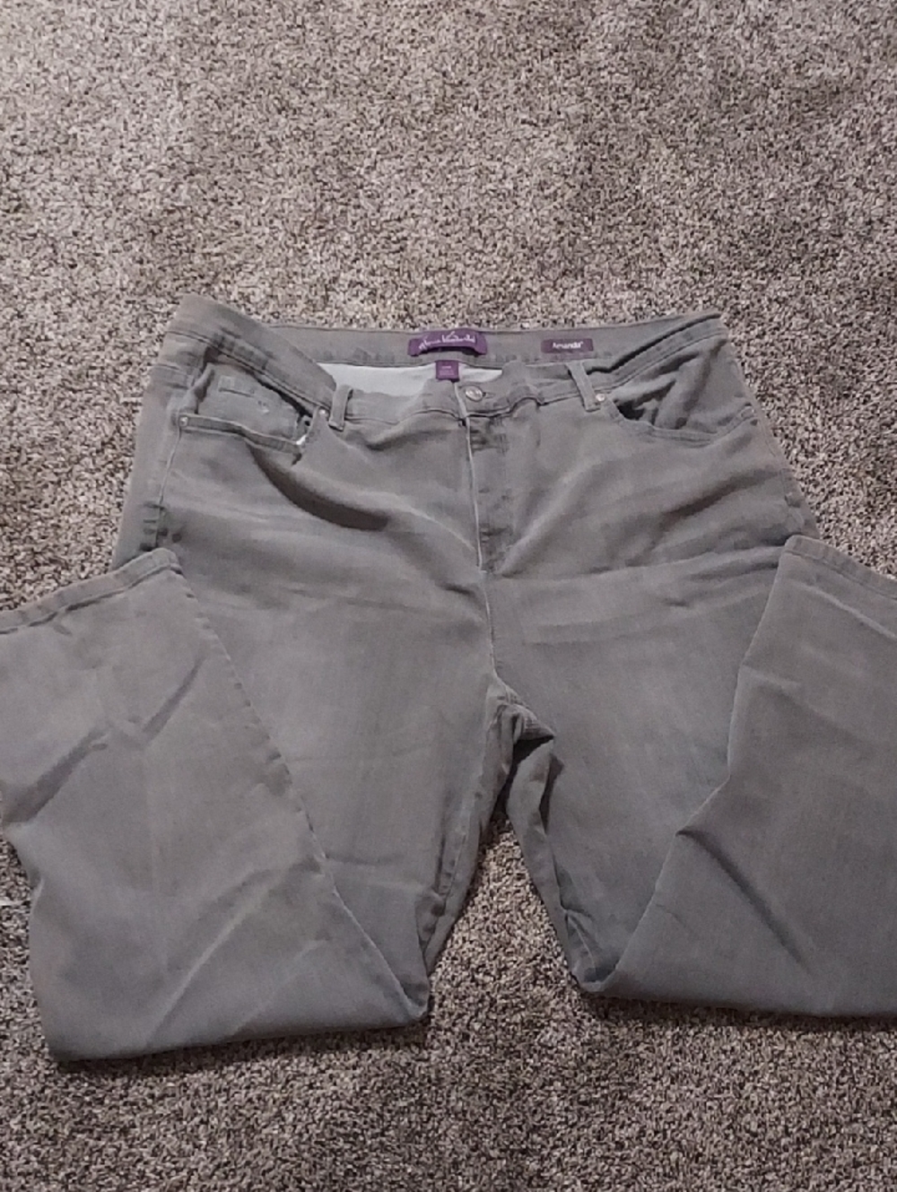 Gloria Vanderbilt Grey Straight-Leg Jeans